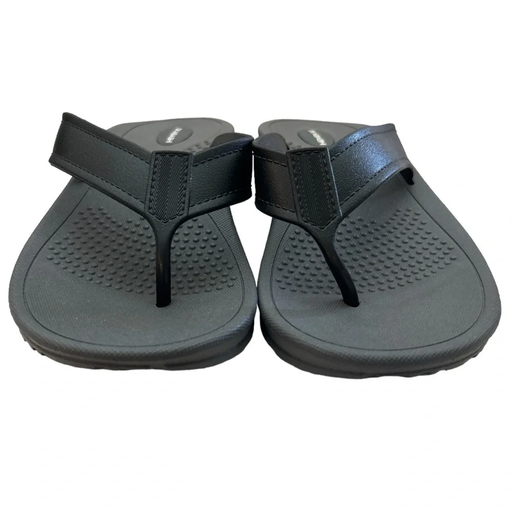 Okabashi Surf Unisex Flip Flops Black Beach Ocean Size LL (9-10)